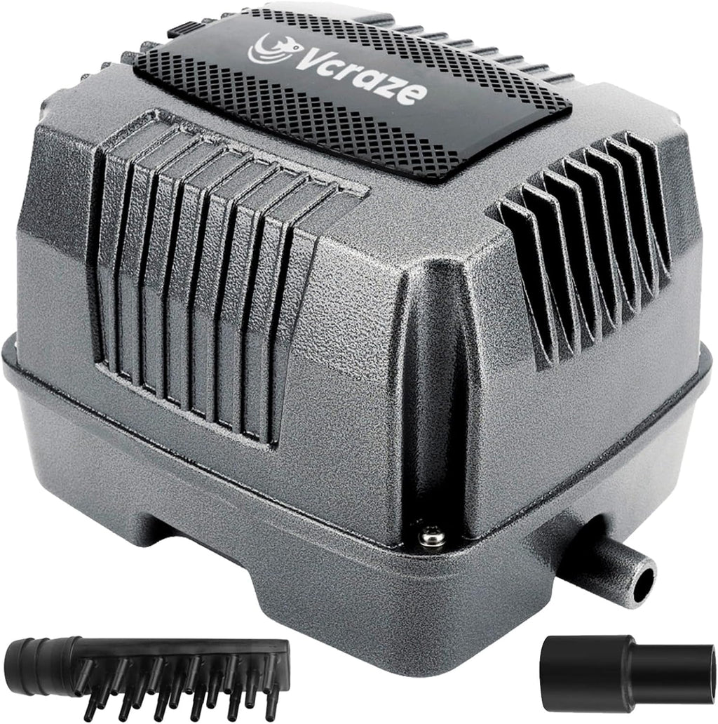 Powerful Linear Air Pump, KP-80 Pond Air Pump Pond Aerator, 1350GPH Aeration System for Koi Pond Aeration, Aquarium, Waste Treatment, Fish Farm, Seafood Restaurant