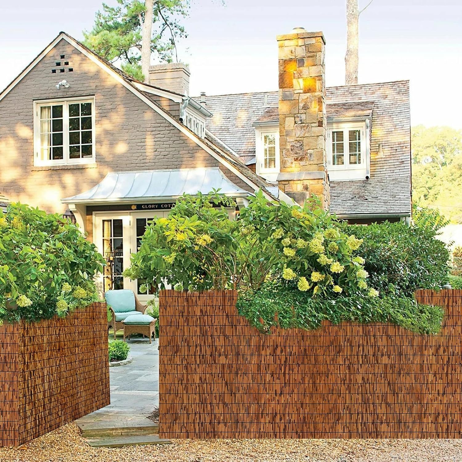 Reed Bamboo Screen Fencing,4FT X 16.4FT Natural Reed Fencing Reed Screen for Balcony Reed Fence Bamboo Reed Fence 4 Feet High for Outdoor Backyard Patio(Brown)