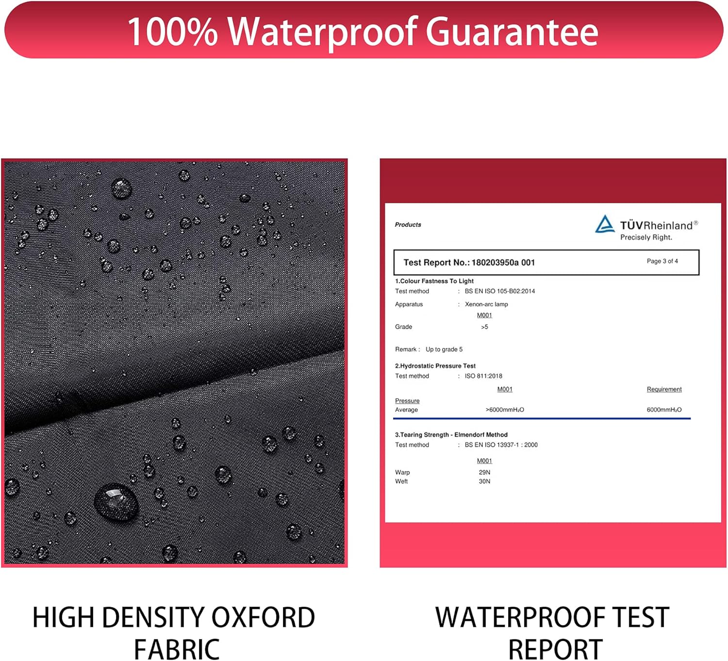 WLEAFJ Fire Pit Cover - Round, 22-34 Inch, Heavy Duty Oxford Fabric, Waterproof