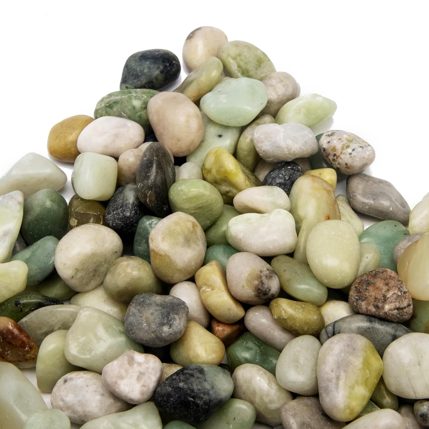 18 Pounds Jade Pebbles River Pea Rocks for Succulents Cactus Plants Decorative Stones Gravel