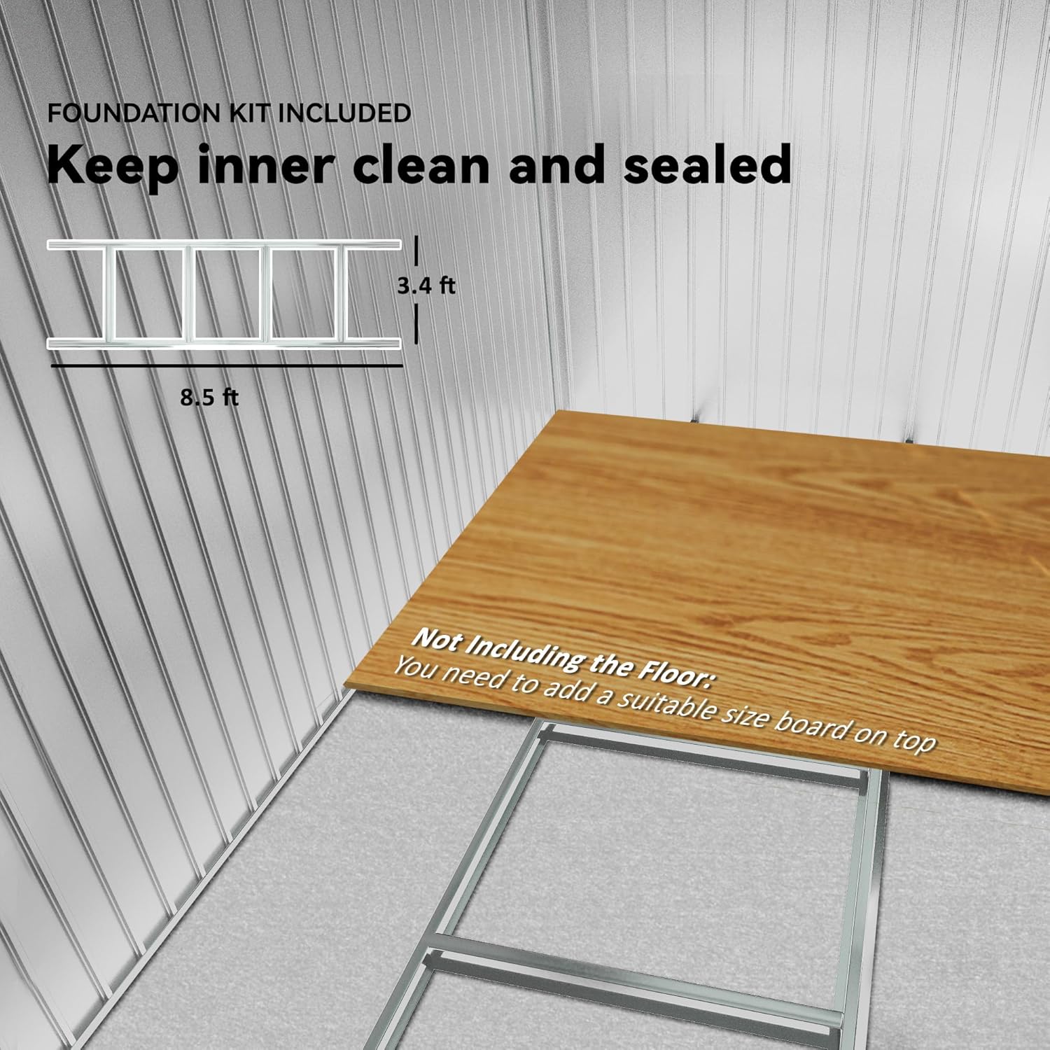 Outsunny 9' x 6' Outdoor Storage Shed, Garden Tool Metal Shed with Foundation Kit, Double Lockable Door, Air Vents and Sloping Roof, for Backyard, Patio, Lawn, Yellow