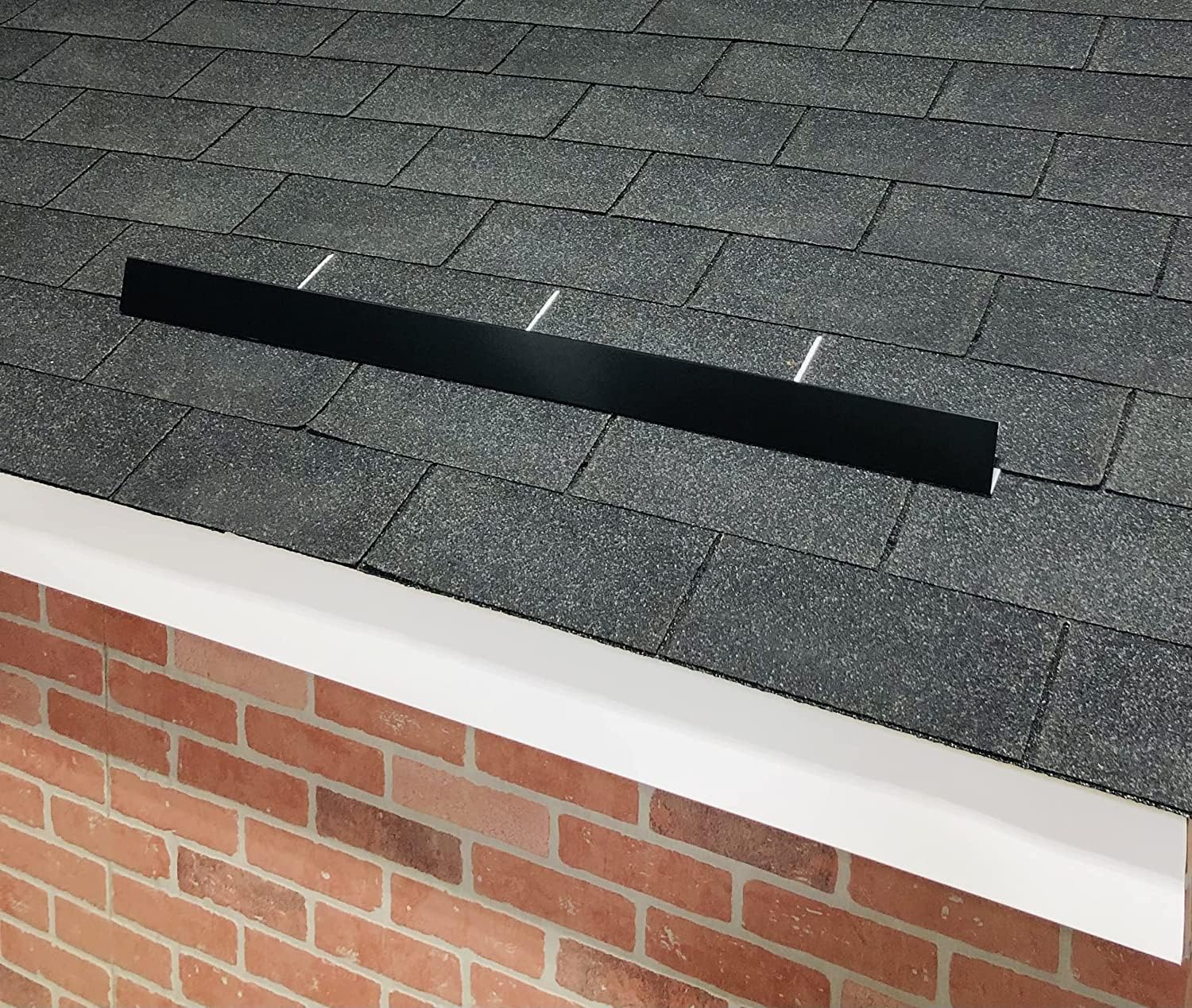 EAGLE 1- Shingle Roof Rain Diverter 40 Inches Long- 26 Gauge Material- Easy to Install- Includes Stainless Steel Nails (3, Black)