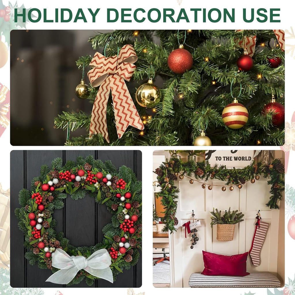 Green Zip Ties Assorted Sizes (4"+6"+8"+12"), 400 Pack, Cable Ties UV Resistant for Garden, Plants, Fence, Holiday Lights, Yakobela