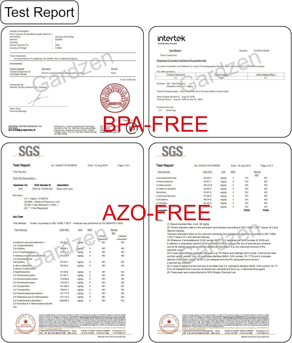 Gardzen 20-Pack 1 Gallon Nonwoven Grow Bags, Aeration Fabric Pots