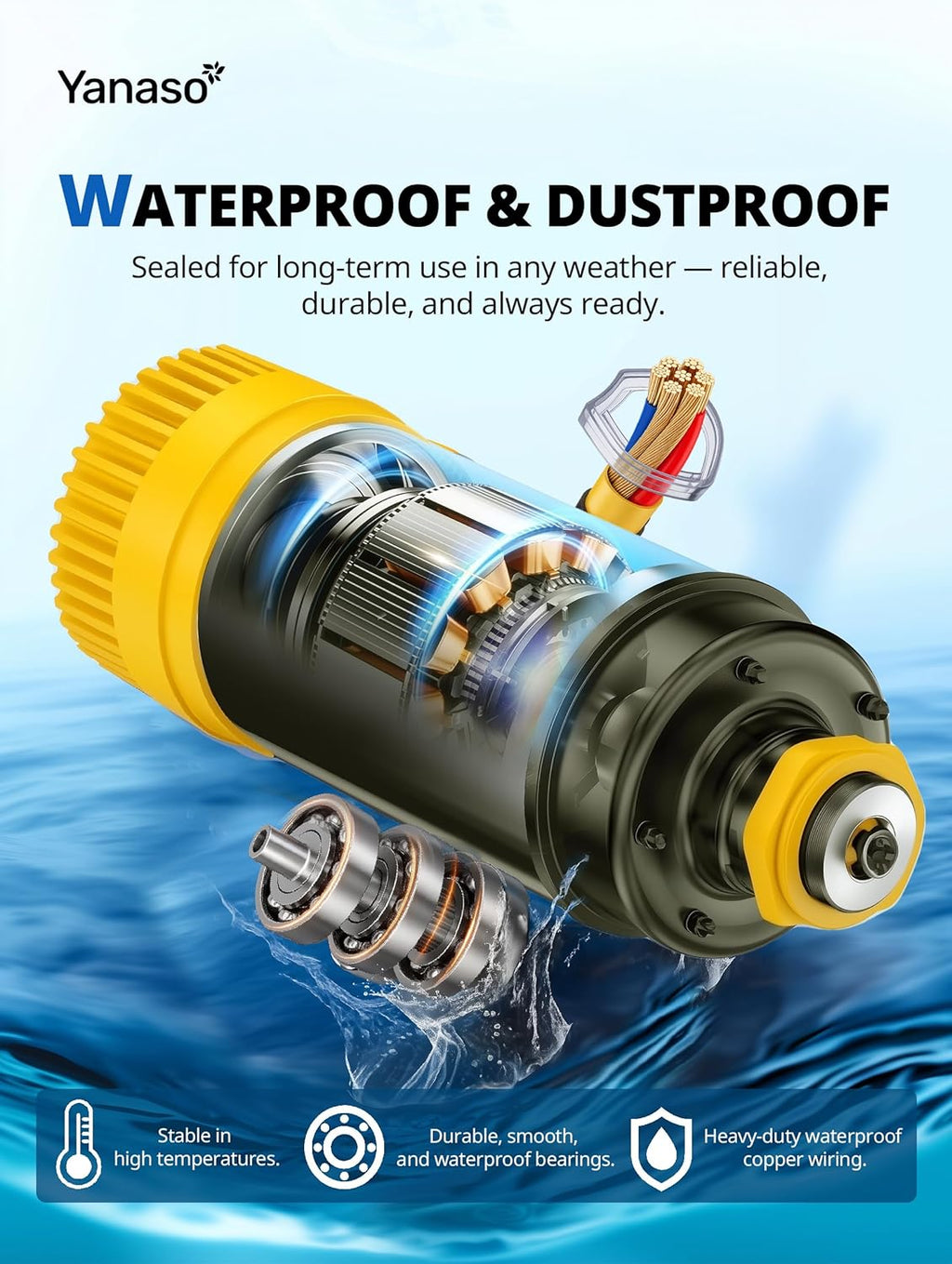 Pond Fountain Aerator, 1HP 15000 GPH Fountain Pump with Timer, 15A/110V 100FT power cord, 2 Spray Patterns, Energy-Efficient Water Circulation for Ponds & Lakes