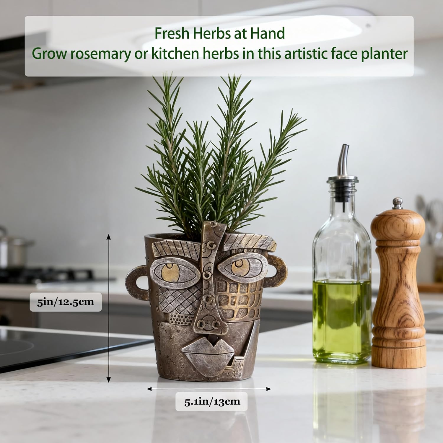 Mini Flower Pots Colorful Face Planters Head Planter, Modern Abstract Funky Plant Pots Indoor&outdoor Garden Plant Ornament Show Pieces, Cute Eclectic Flower Planters Pots for Shelf Centerpieces