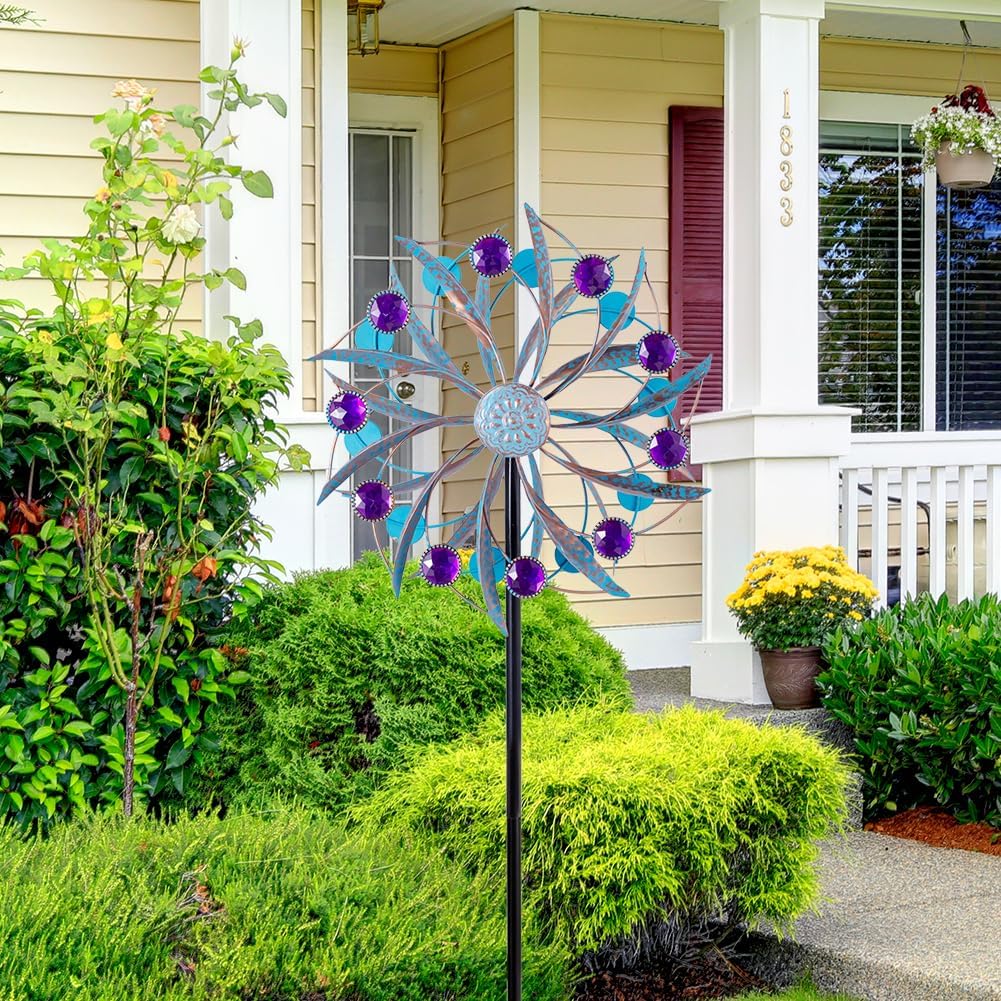 Wind Spinners Outdoor, 59" H*13" W Metal Windmill for Yard Patio Decorations, Kinetic Wind Sculpture Dual Direction for Lawn Ornaments