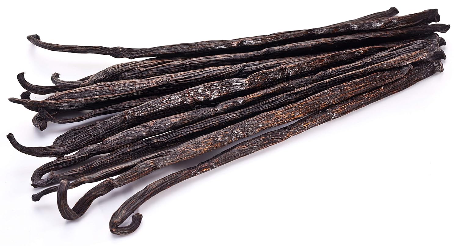 1/2 LB Vanilla Beans - Whole Extract Grade B Pods for Baking, Homemade Extract, Brewing, Coffee, Cooking - 8 Ounces | (Tahitian)