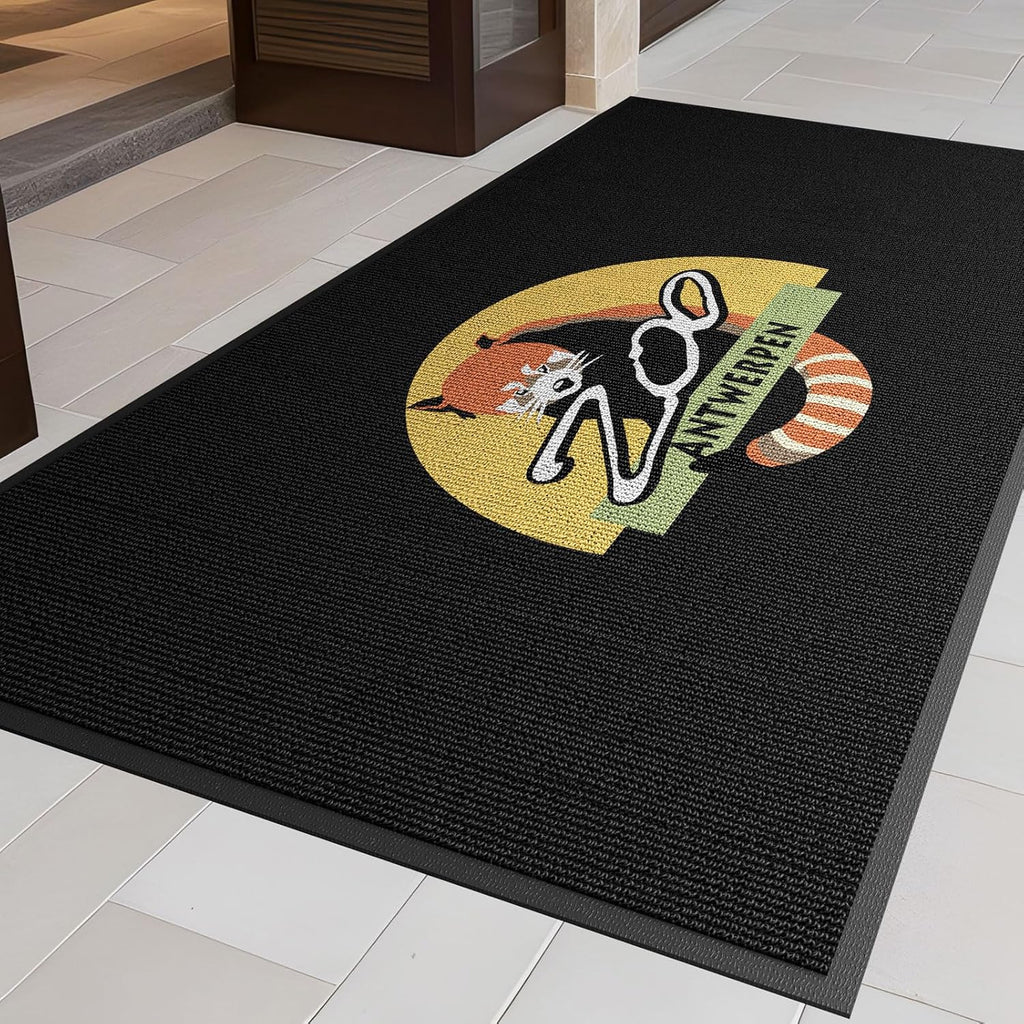 Custom Commercial Grade Area Rug Floor Entryway Door Mat Welcome Carpet for Business Home Indoor/Outdoor Non Slip Washable Durable
