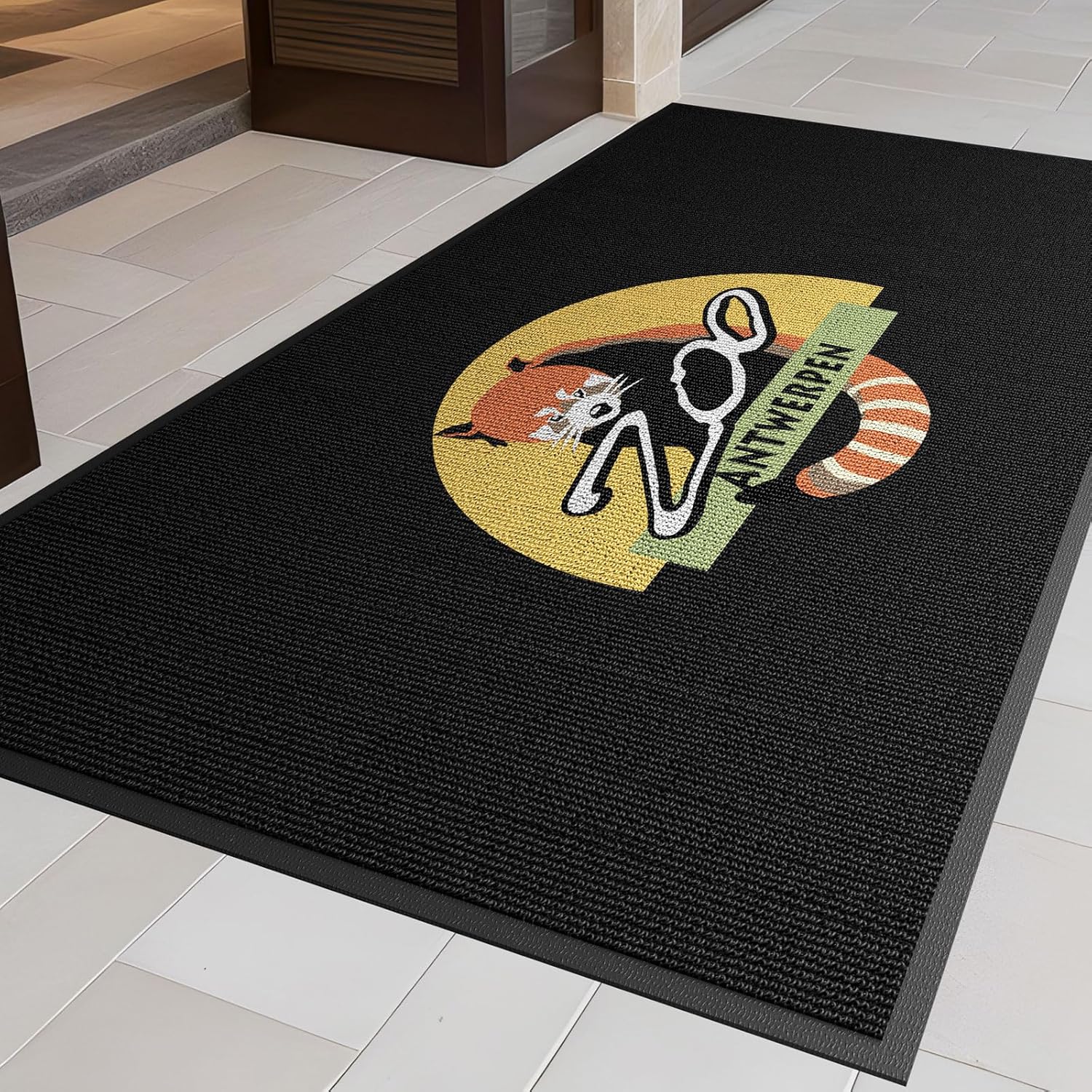 Custom Doormat with Any Logo Size Color Shape Floor Mat Entryway Area Rug Welcome Carpet for Business Home Indoor/Outdoor Non Slip Washable Durable