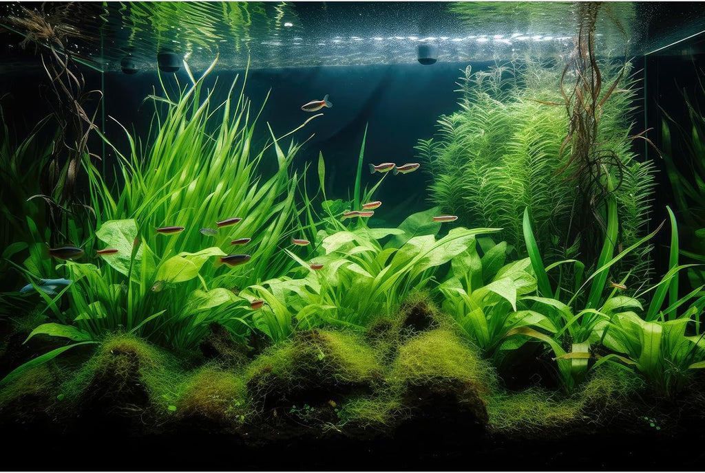 Aquarium Background Diverse Aquatic Plants Seagrasses Terrarium Background Redwood Root Lush Green Underwater Plants Tropical Style Fish Tank Background Under The Sea Aquarium Backdrop Vinyl 36x18in