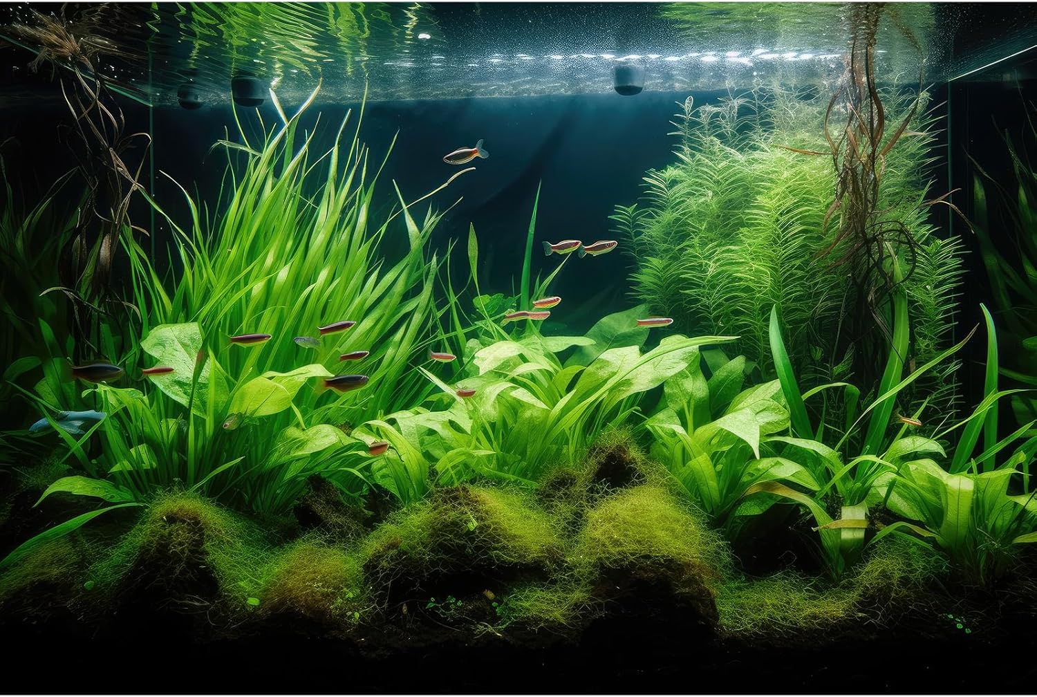 Aquarium Background Diverse Aquatic Plants Seagrasses Terrarium Background Redwood Root Lush Green Underwater Plants Tropical Style Fish Tank Background Under The Sea Aquarium Backdrop Vinyl 60x24in