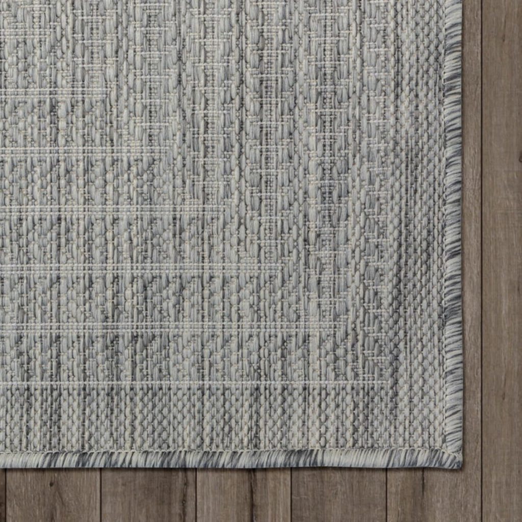 Adiva Rugs Outdoor Indoor Area Rug, Weather Resistant, Easy to Clean, Stain Resistant Floor Mat for Dining Room, Backyard, Deck, Patio (Silver Weiss, 2'6" x 7')