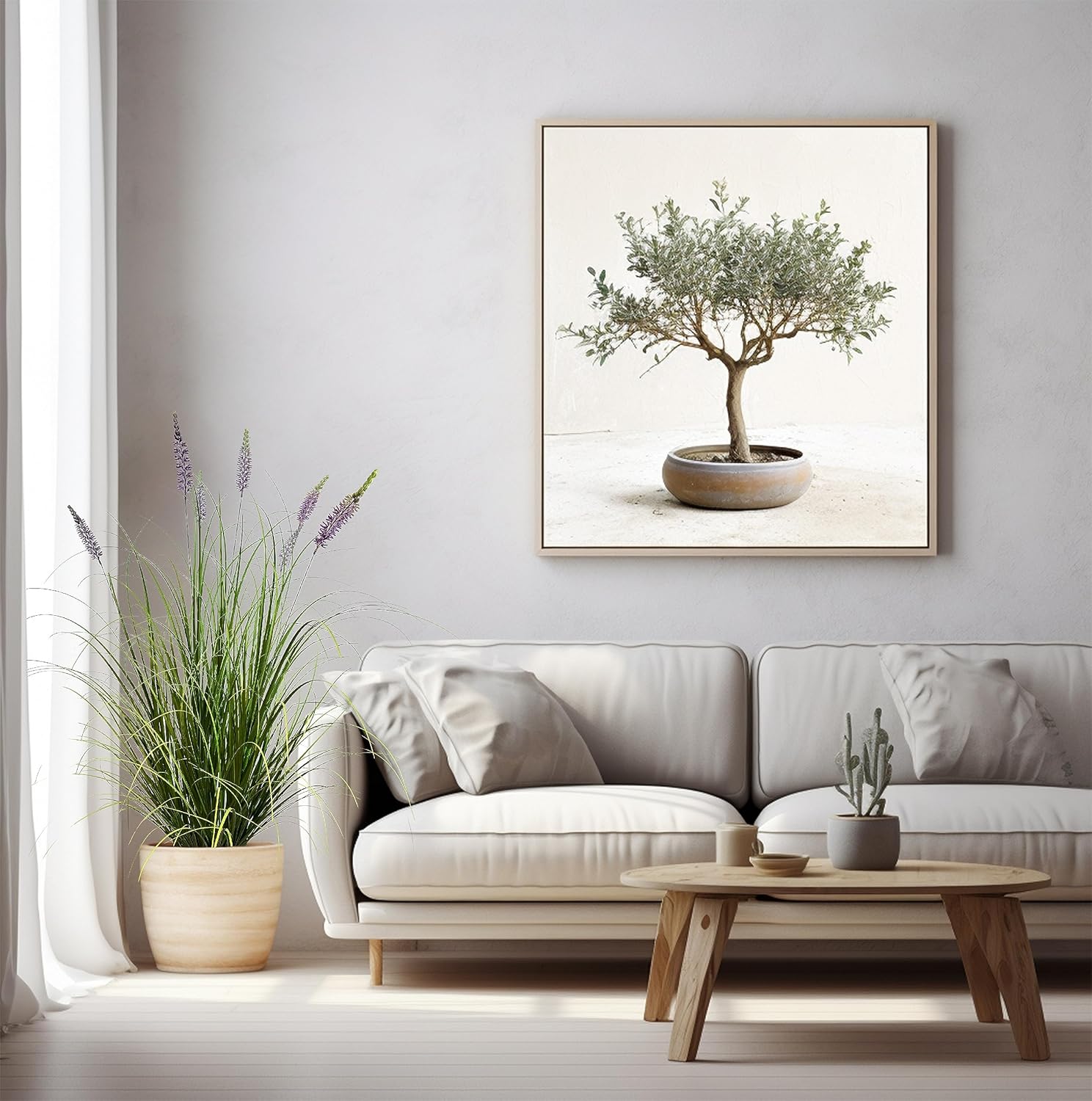 Artificial Plant 47in(2pack) Tall Artificial Lavender Plant,Faux Plants Indoor Home Decorative Artificial Plants & Flowers in Pot Fake Plant, House Plant Indoor