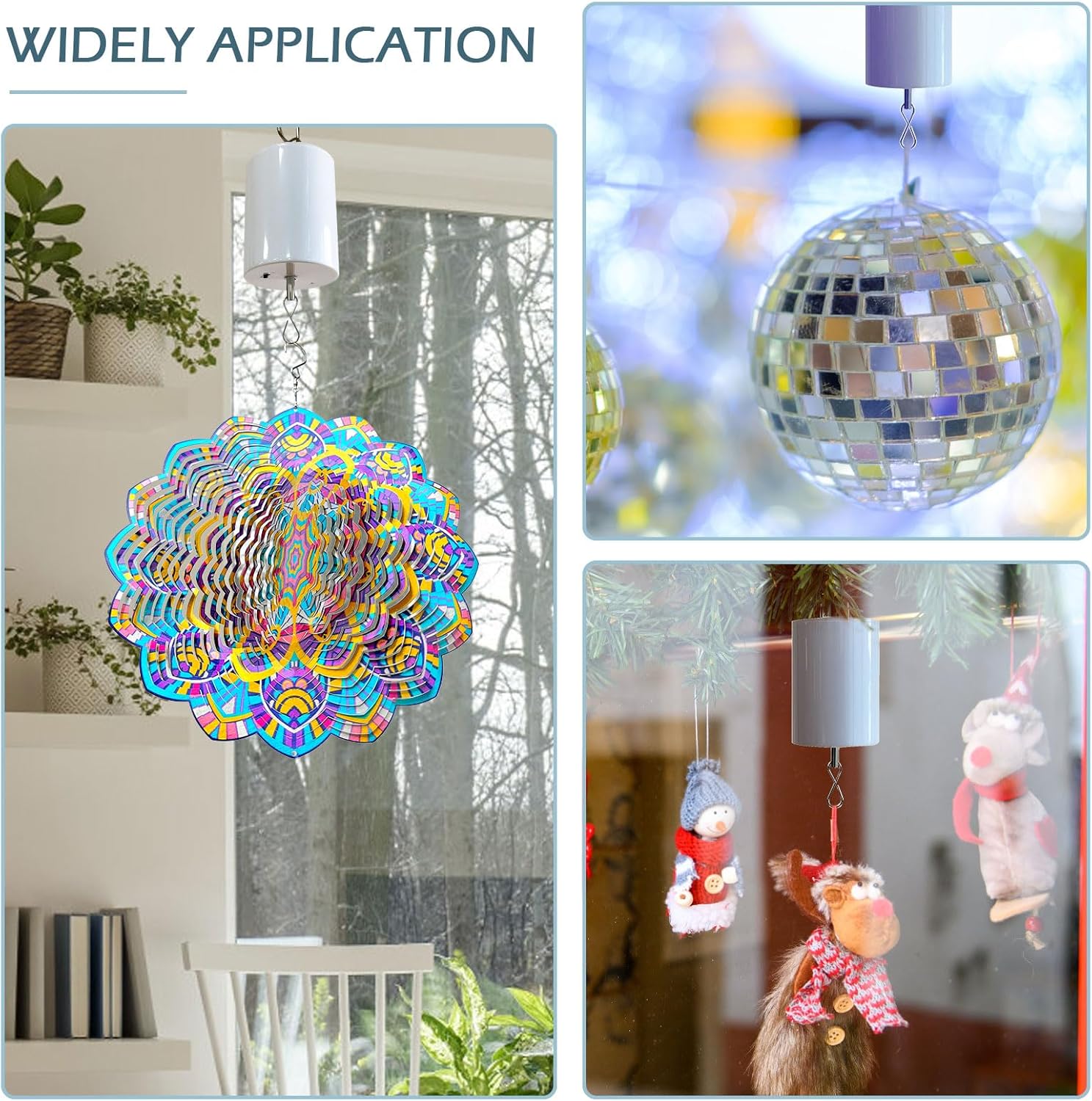 Wind Spinner Motor with Remote Controller,Mobile Battery Operated Motor Hanging Display Motor for Hanging Christmas Ornament Rotating Mirror Ball Baby Crib Wind Chimes Spiral -10 RPM