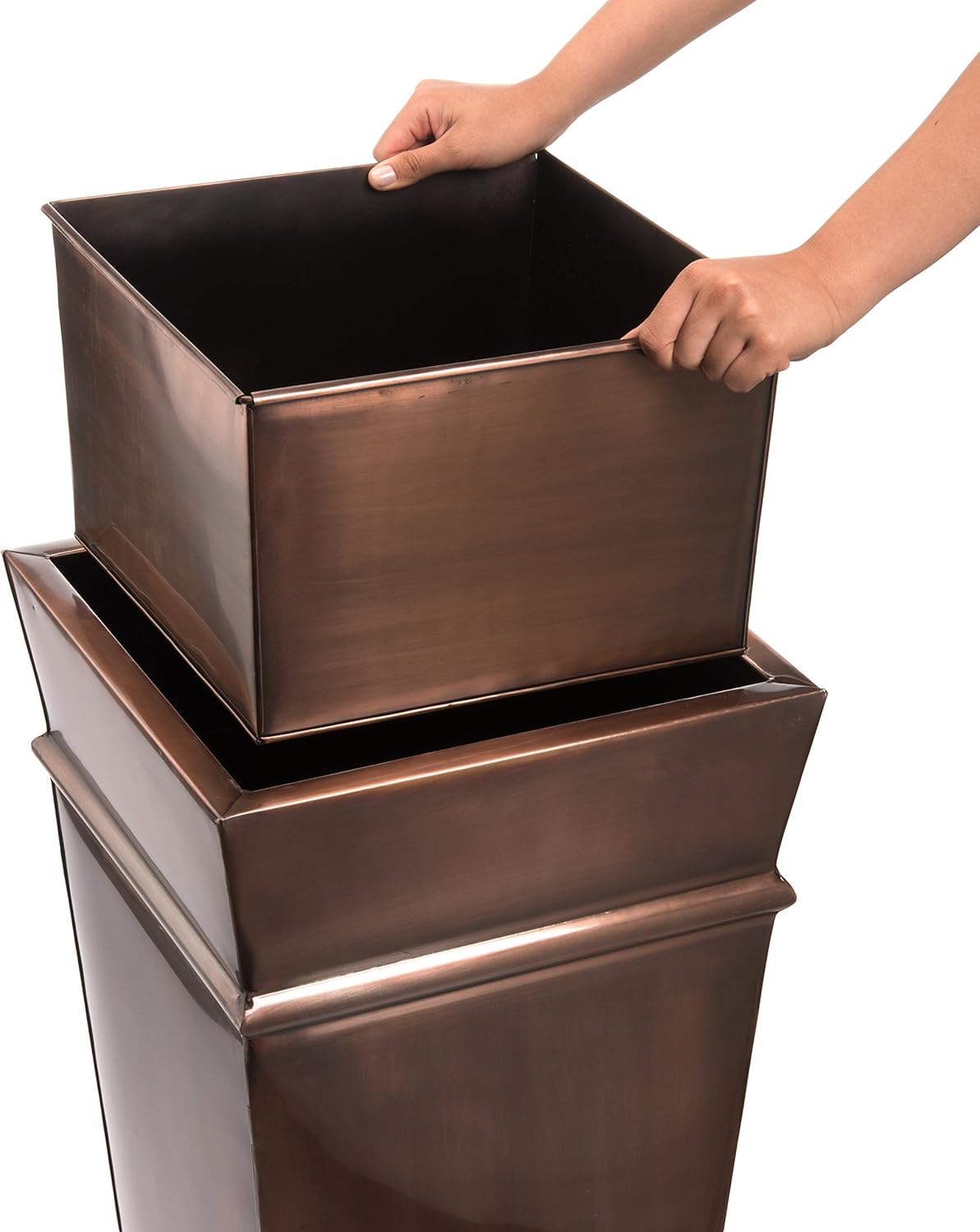 H Potter Tall Planter Large Copper Flower Pot Outdoor Indoor Patio