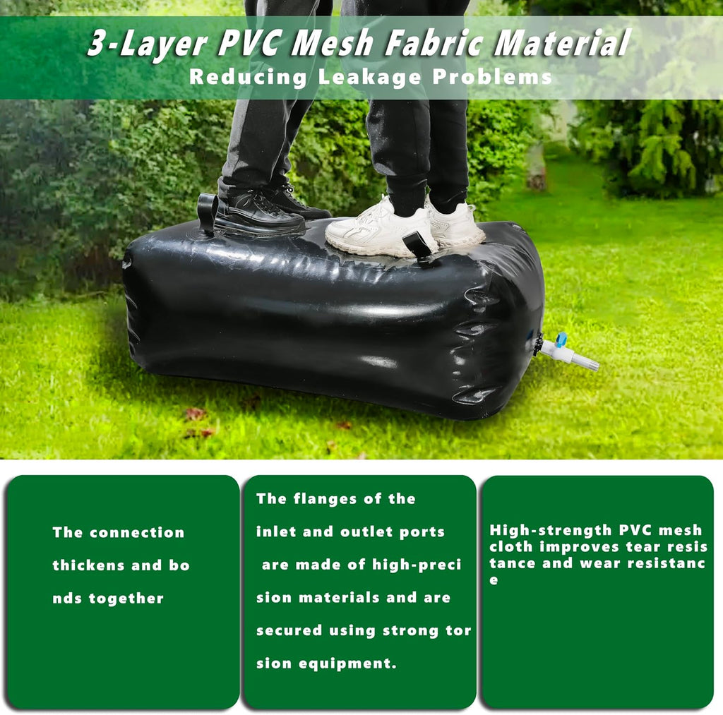 MXQMKL 3000 L/792.5 gal Water Bladder Storage Containers, Foldable Portable Water Tank Large Capacity Soft Water Bag, Drought Resistance, Fire Prevention, Emergency Water