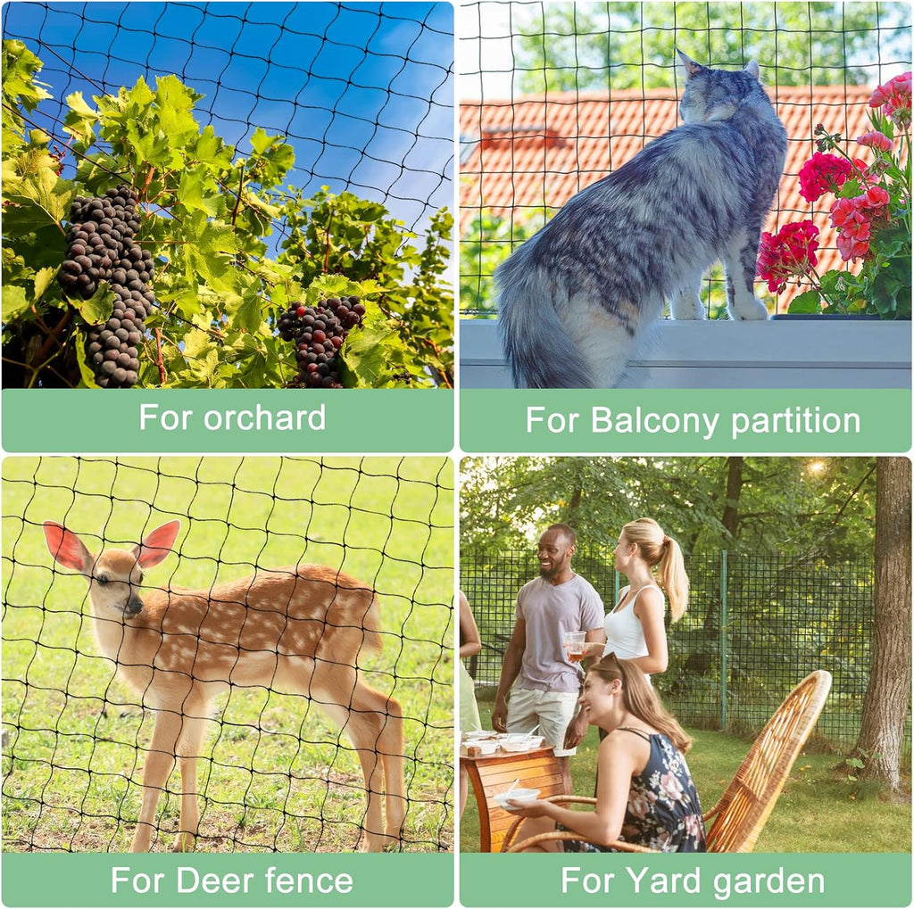 100'x100' Bird Netting for Chicken Coop, Nylon 3/4" Mesh Poultry Netting Chicken Nettings Roof Hawk, Aviary Net Deer Fence Garden Netting for Fruits Trees Plant