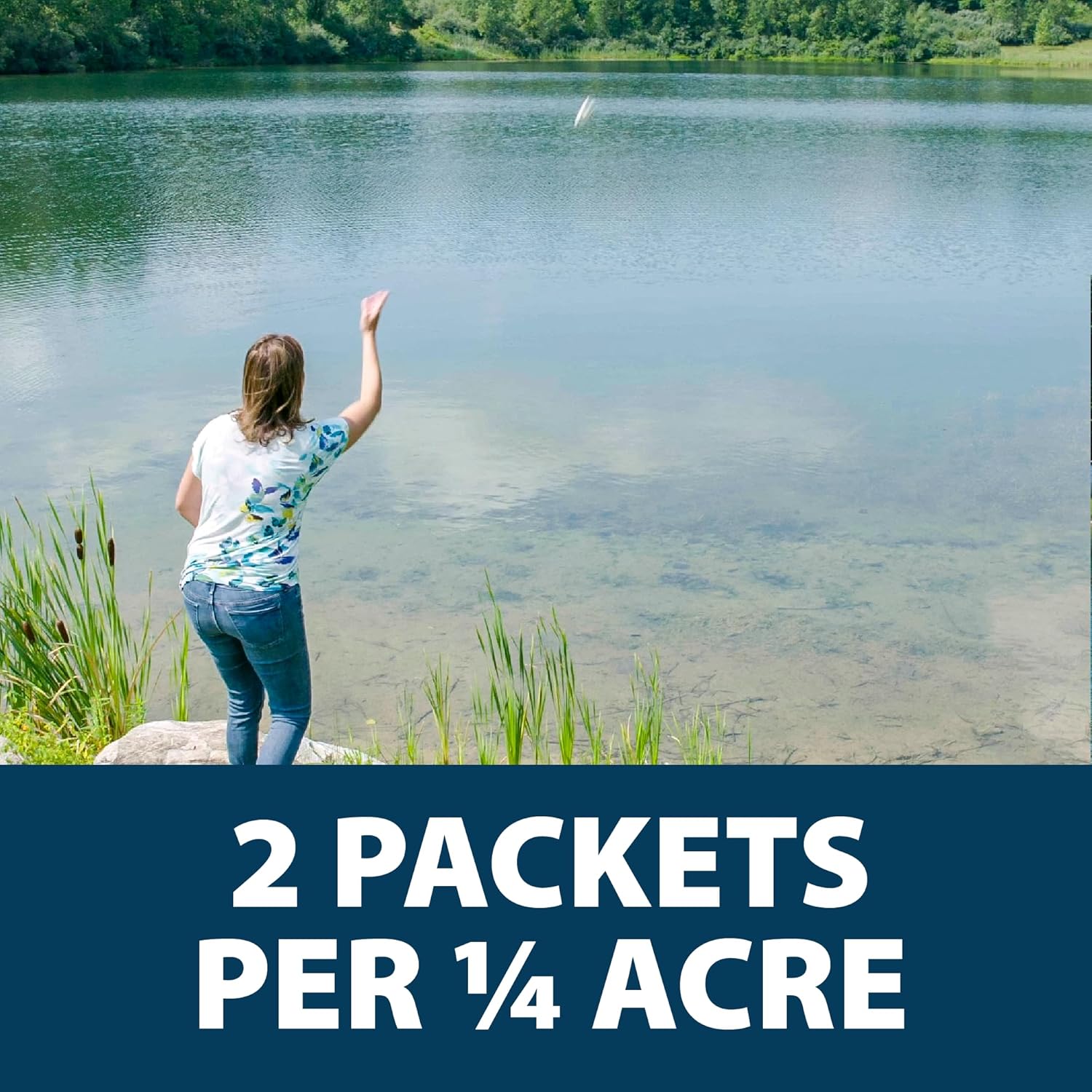 Airmax PondClear Packets, Beneficial Bacteria & Enzyme Clarifier Treatment with Ecoboost PRx, Clear & Clean Pond & Lake Water, Safe for Fish, 12-Count