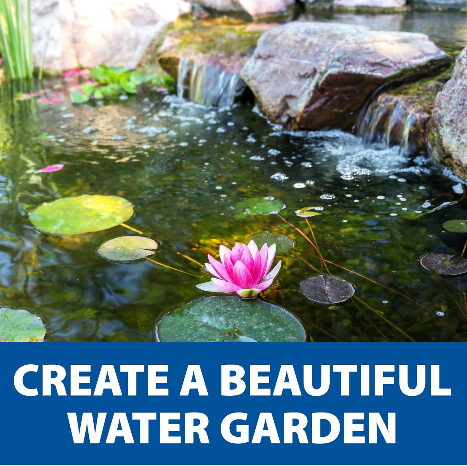 The Pond Guy SolidFlo G2 Submersible Pump for Small Ponds, Water Gardens & Waterfalls, Quiet, Durable, and Efficient Flow, Easy DIY Setup, 1250 GPH