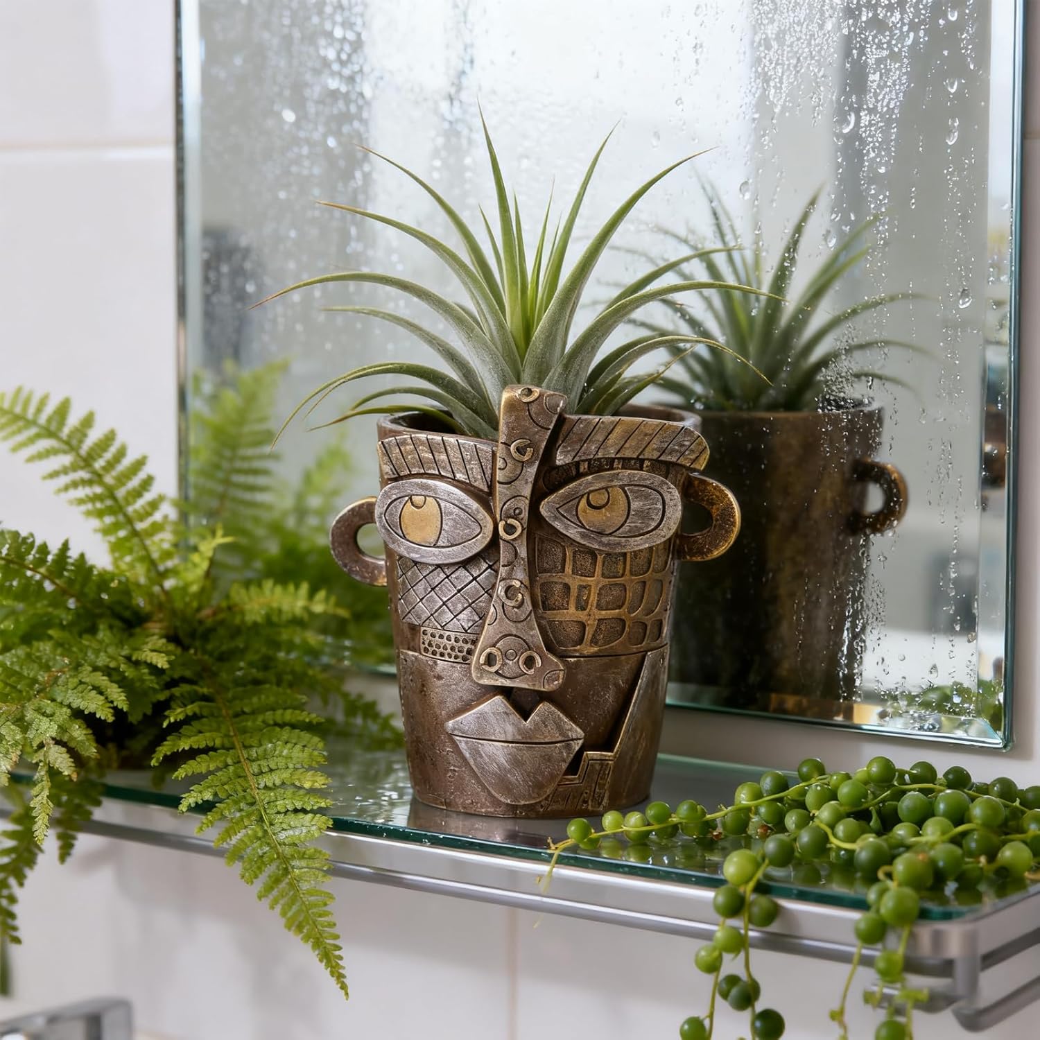 Mini Flower Pots Colorful Face Planters Head Planter, Modern Abstract Funky Plant Pots Indoor&outdoor Garden Plant Ornament Show Pieces, Cute Eclectic Flower Planters Pots for Shelf Centerpieces