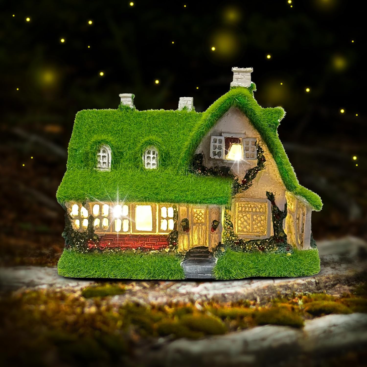 Solar Garden Outdoor Statue Light - Fairy House Lawn Decoration for Patio, Balcony, and Yard - Unique Gift for Any Occasion
