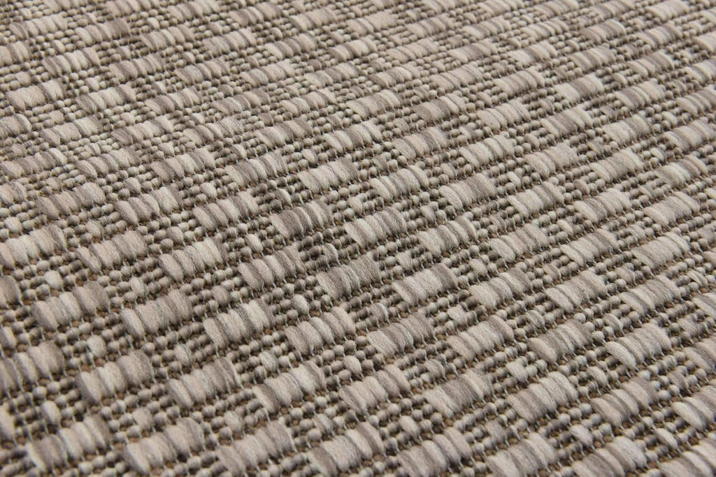 Unique Loom Collection Casual Transitional Solid Heathered Indoor/Outdoor Flatweave Area Rug (2' x 6' 1" Runner, Beige/Ivory)