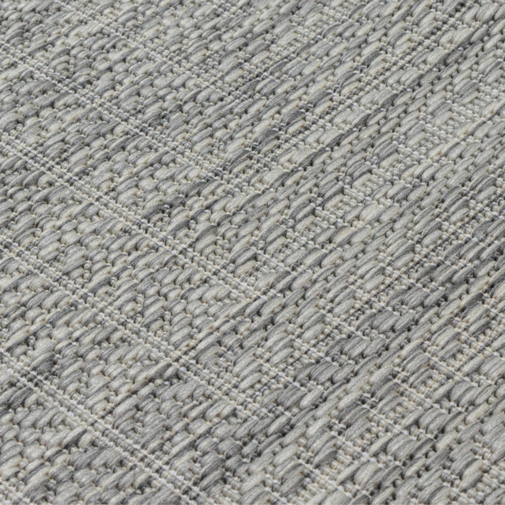 Adiva Rugs Outdoor Indoor Area Rug, Weather Resistant, Easy to Clean, Stain Resistant Floor Mat for Dining Room, Backyard, Deck, Patio (Silver Weiss, 2'6" x 7')