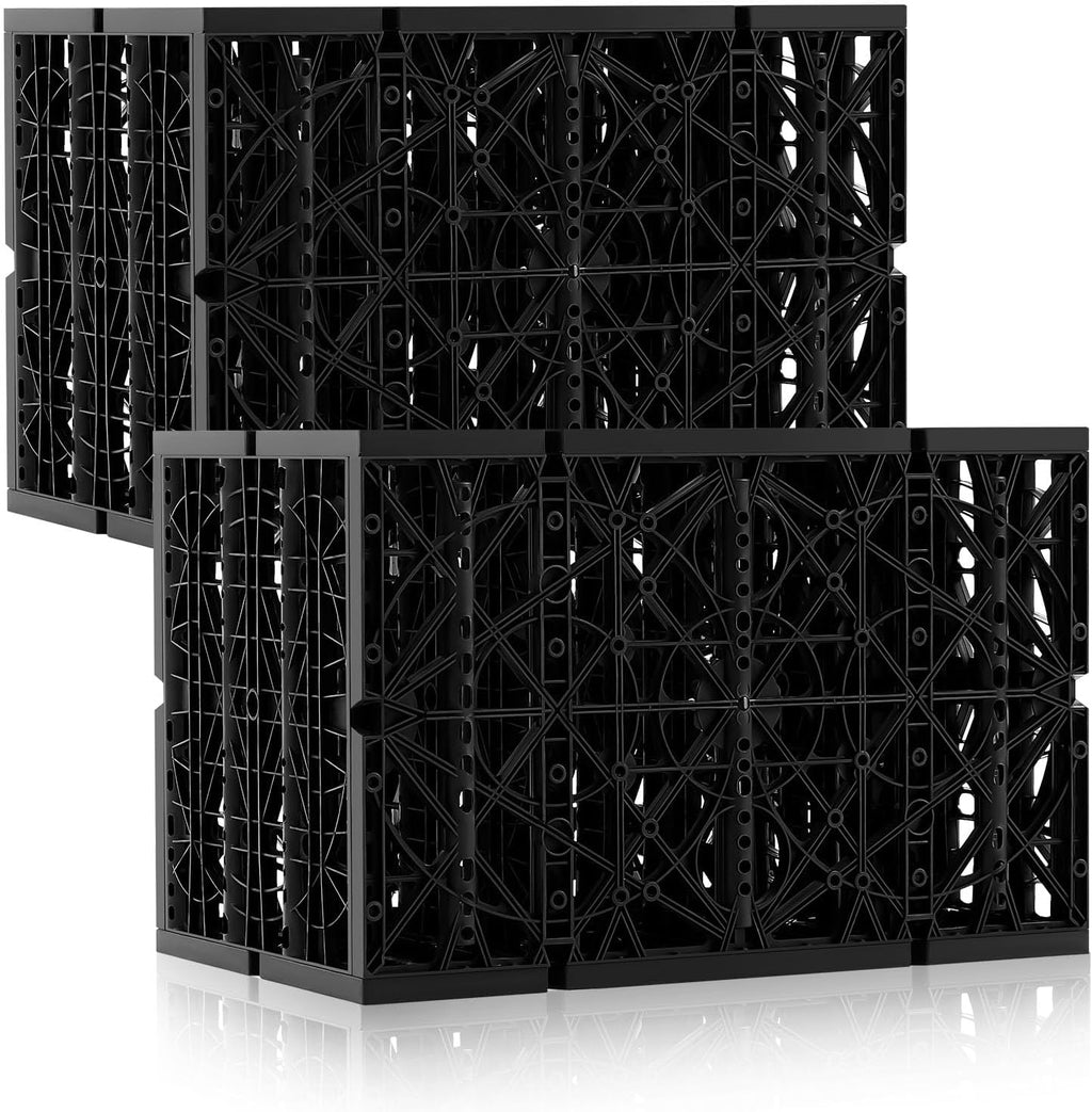 2 Pack 33 Gallon Water Storage Module Block System Water Garden Matrix Block for Pond Free Waterfalls Disappearing Waterfall or Fountain Features