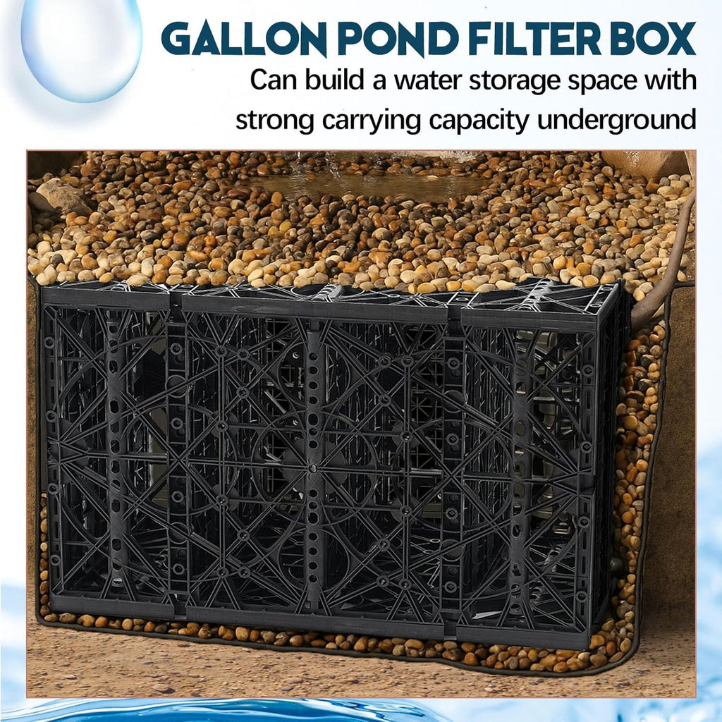 2 Pack 33 Gallon Water Storage Module Block System Water Garden Matrix Block for Pond Free Waterfalls Disappearing Waterfall or Fountain Features