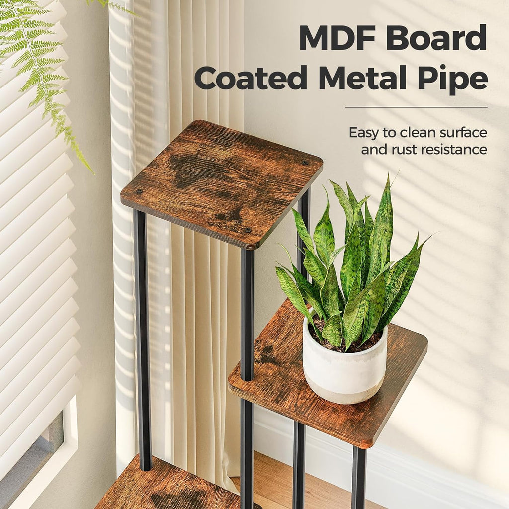 Bamworld Plant Stand Indoor Tall Plant Shelf for Multiple Plants Corner Plant Table Tiered Flower Stand for Living Room Bedroom Balcony Brown