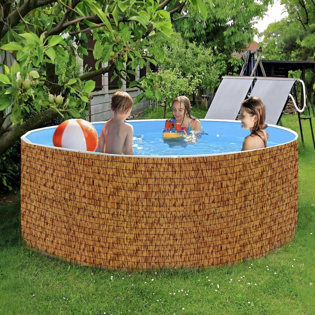 Reed Fencing Rolls,Patio Privacy Screen,Decorative Bamboo Fence Rolls for Patio Balcony Garden Backyard Outdoor,4x16FT(2Pcs)