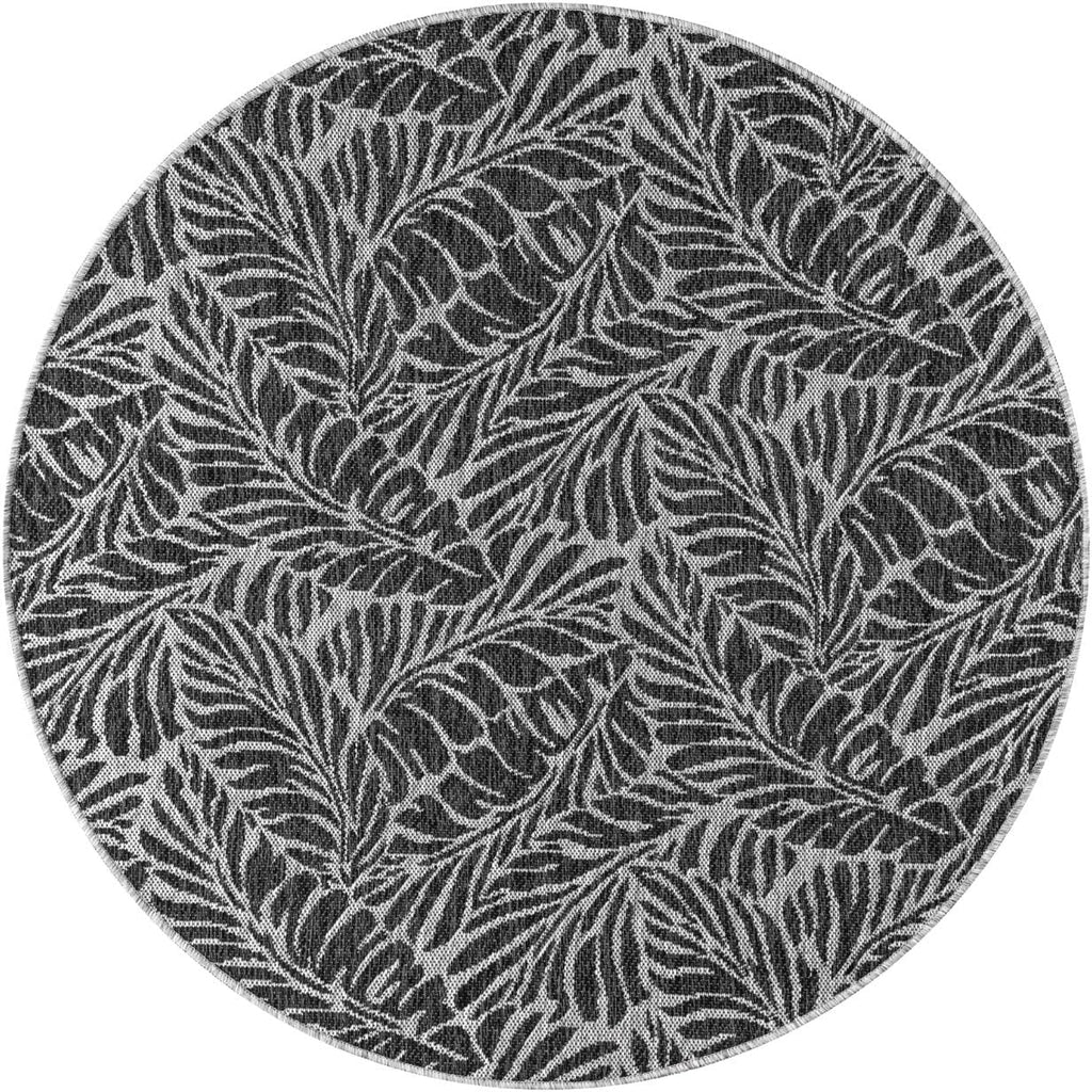 Keen Home Design Terrace Outdoor Round Rug - 5ft Round Washable Indoor/Outdoor Rug for Patio, Kitchen, Balcony, Beach, Garden, Deck and Porch, Size: 5'3" Round