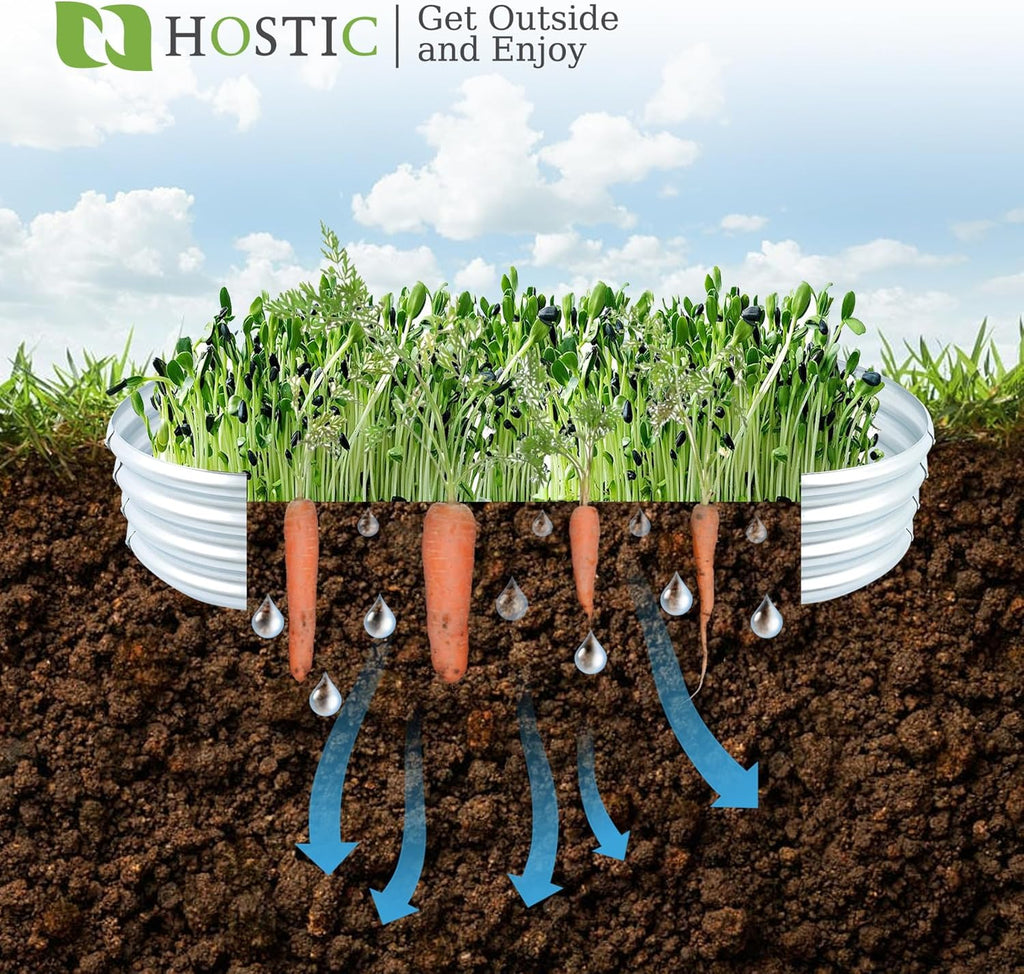 8x4x1FT Galvanized Planter Raised Garden Boxes Outdoor Large Metal Gardens Beds for Vegetables Flowers Herbs Succulents