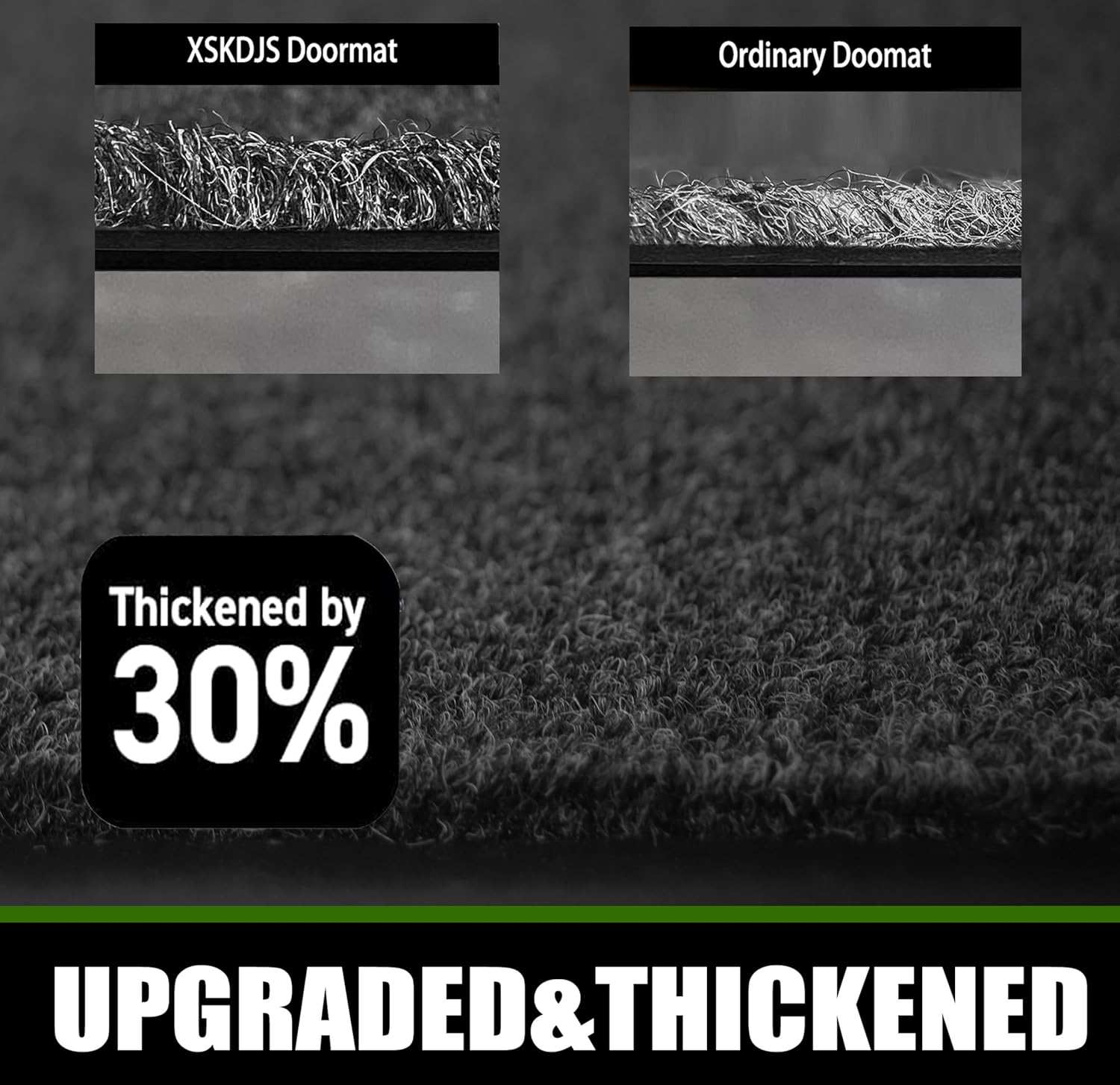 Commercial Grade Entrance Mat 4x6Ft Brush Step Entrance Rug with Striped Pattern&Rubber Border Indoor Outdoor Low Profile Rubber Entry Carpet Mat for Hallway,Home,High Traffic Area