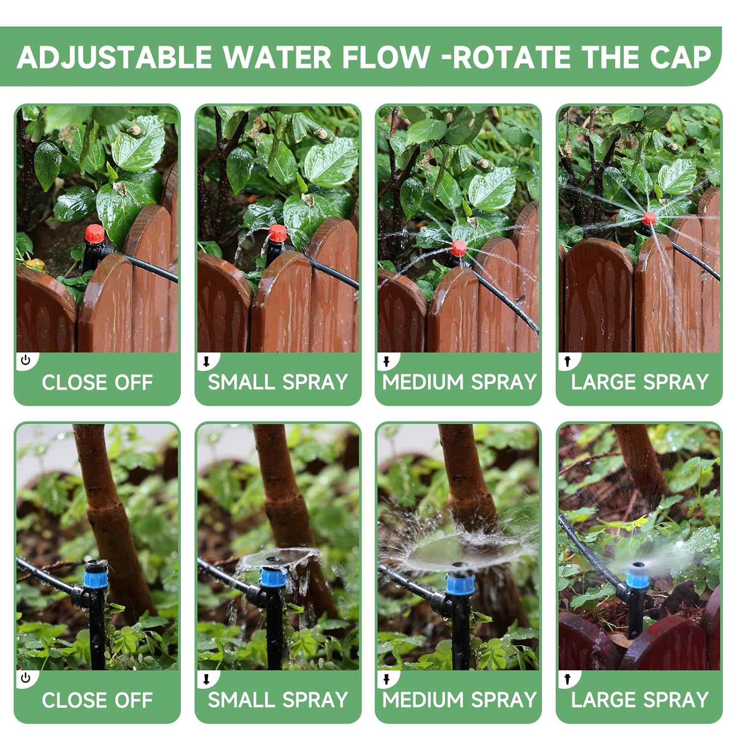 Quick-Connect 200FT Drip Irrigation System Kit, Automatic Garden Plant Watering System for Greenhouse, Yard, Lawn, with 1/2 inch 1/4 inch Irrigation Tubing Hose and Accessories