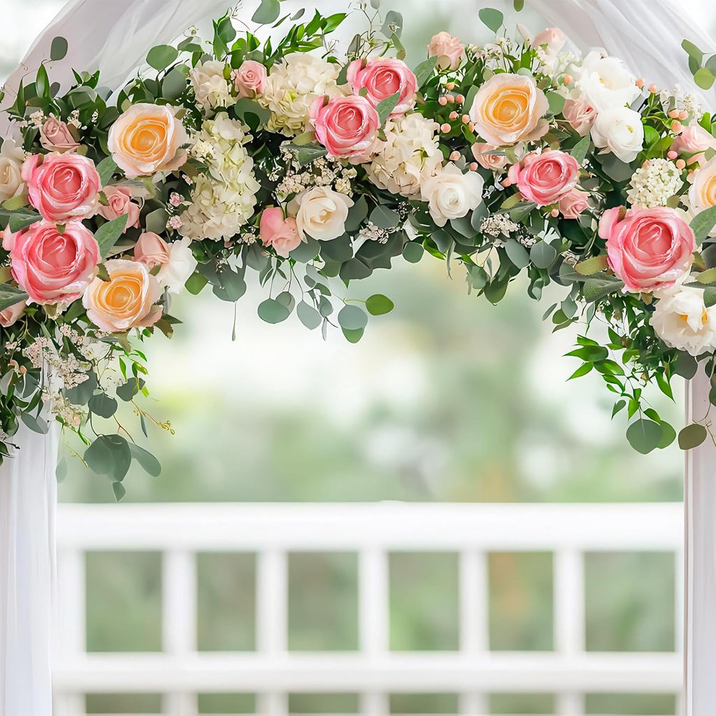 12Pcs Realistic Fake Light Pink Roses Faux Flowers with Long Stems, Artificial Silk Rose Flowers for Valentines Day Home Wedding Decor Bridal Bouquet