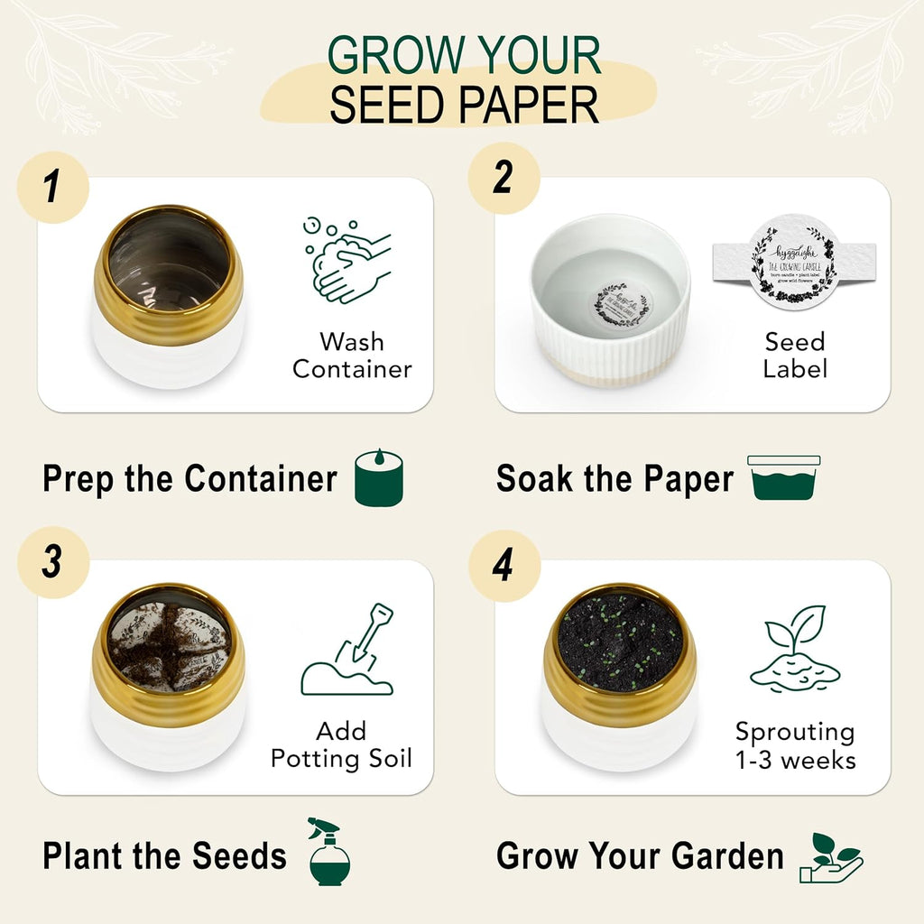 The Growing Candle, Lilac Scented Aromatherapy Candles, 10oz Pot, 100% Soy, Clara