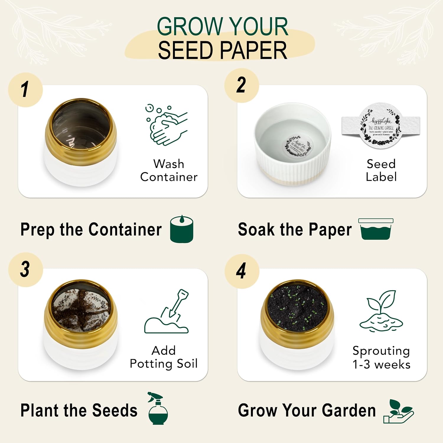 The Growing Candle, Lilac Scented Aromatherapy Candles, 10oz Pot, 100% Soy, Clara