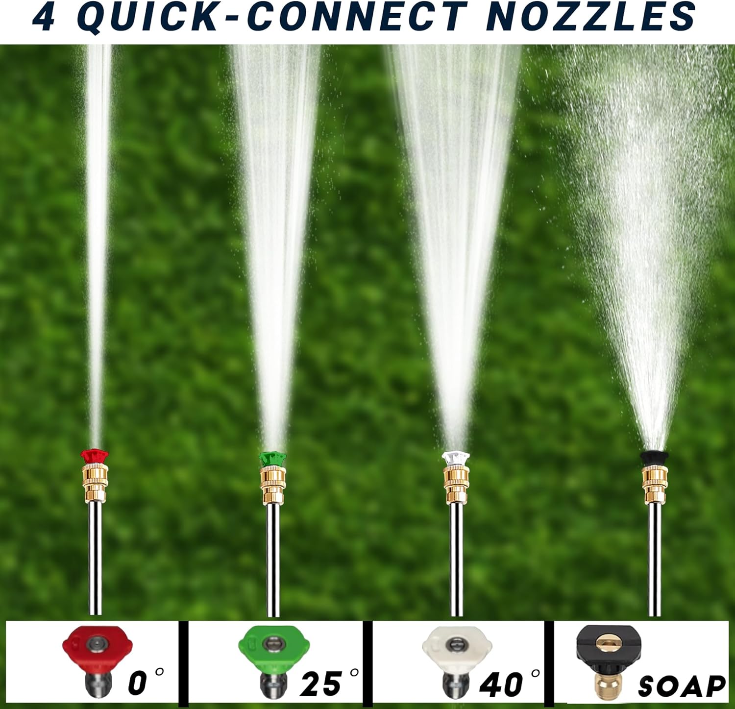 3500 PSI Gas Pressure Washer, 2.3 GPM Power Washer with 209CC Engine, Maintenance-Free Axial Cam Pump, 25FT Hose, 4 Nozzles for Driveways, Walls, Vehicles, Patio (Orange)