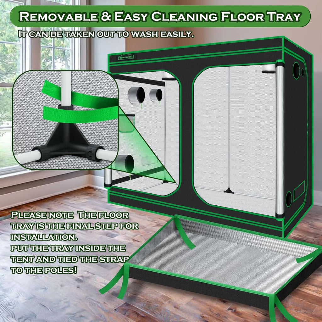 10x5 Grow Tent, 120"x60"x78" 600D Mylar Hydroponic Growing Tents for Plants Inside Reflective Grow Tent Growing Room Hydroponic System