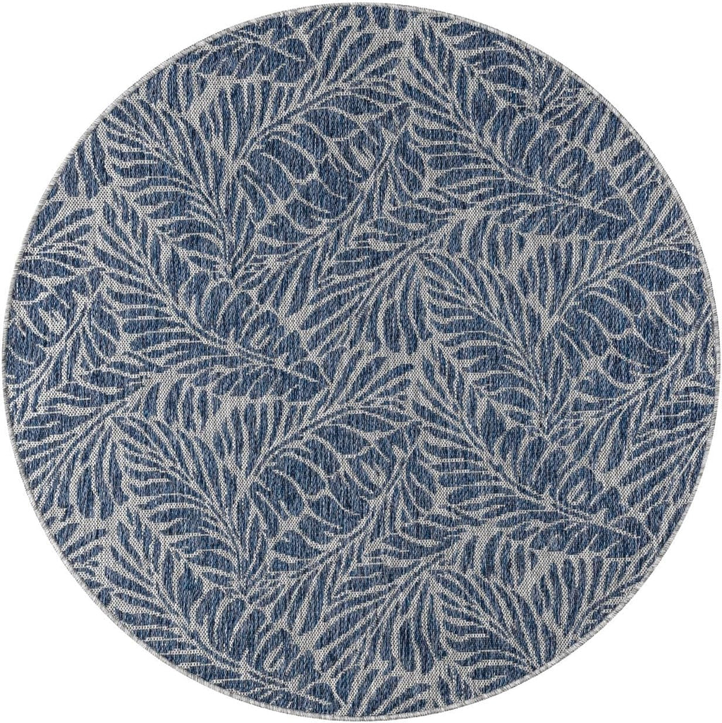 Keen Home Design Terrace Outdoor Round Rug - 5ft Round Washable Indoor/Outdoor Rug for Patio, Kitchen, Balcony, Beach, Garden, Deck and Porch, Size: 5'3" Round