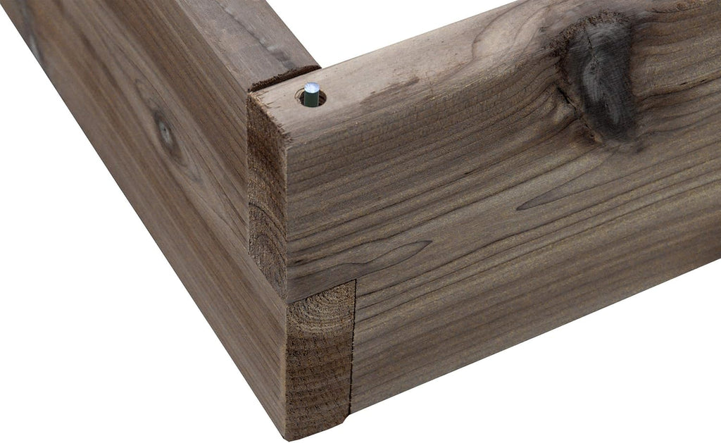 Red Cedar Wood Raised Vegetable Garden Bed - Amish Made in USA (5.5" Raised Bed, Gray Stain)