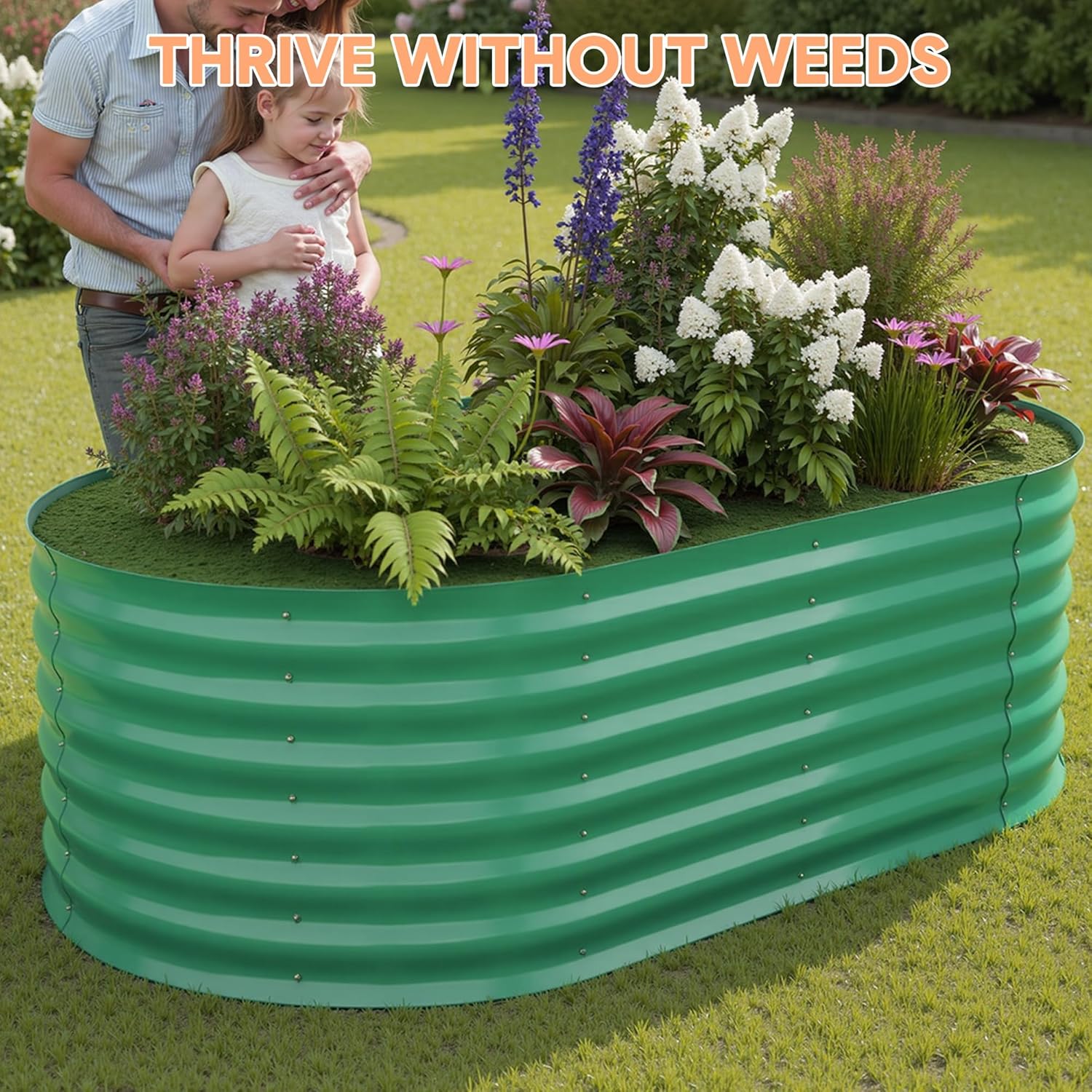 6x3x2ft Galvanized Raised Garden Bed Outdoor, 24" Tall Metal Planter Box for Flowers Herbs Vegetables, Rust-Resistant Raised Garden Beds for Gardening, Easy Assembly Outdoor Garden Box & Planters