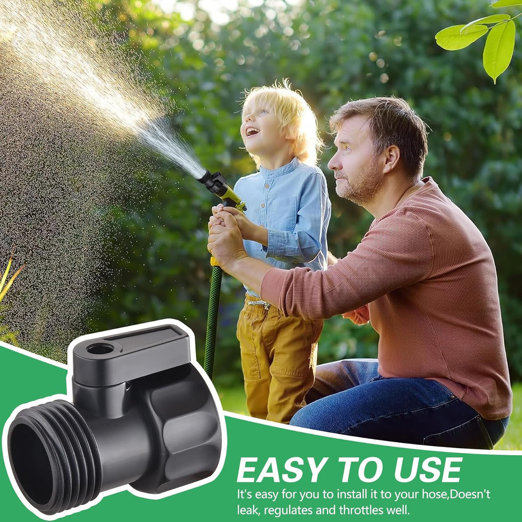 12 PCS 3/4'' Plastic Garden Hose Shut Off Valve,Water hose Shut-Off Ball Valve Thread Connector Coupling for Telescopic Water Pipe Water Gun Valve Control Standard 3/4'' Thread Connector Coupling