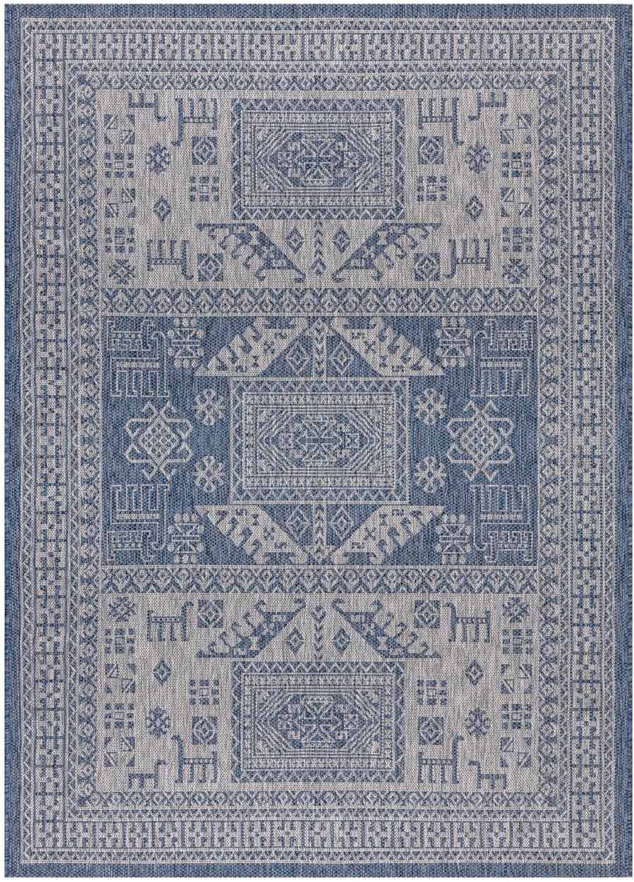 Keen Home Design Terrace Outdoor Area Rug - 10x14 Washable Indoor/Outdoor Rug for Patio, Kitchen, Balcony, Beach, Garden, Deck and Porch, Size: 10'x14'