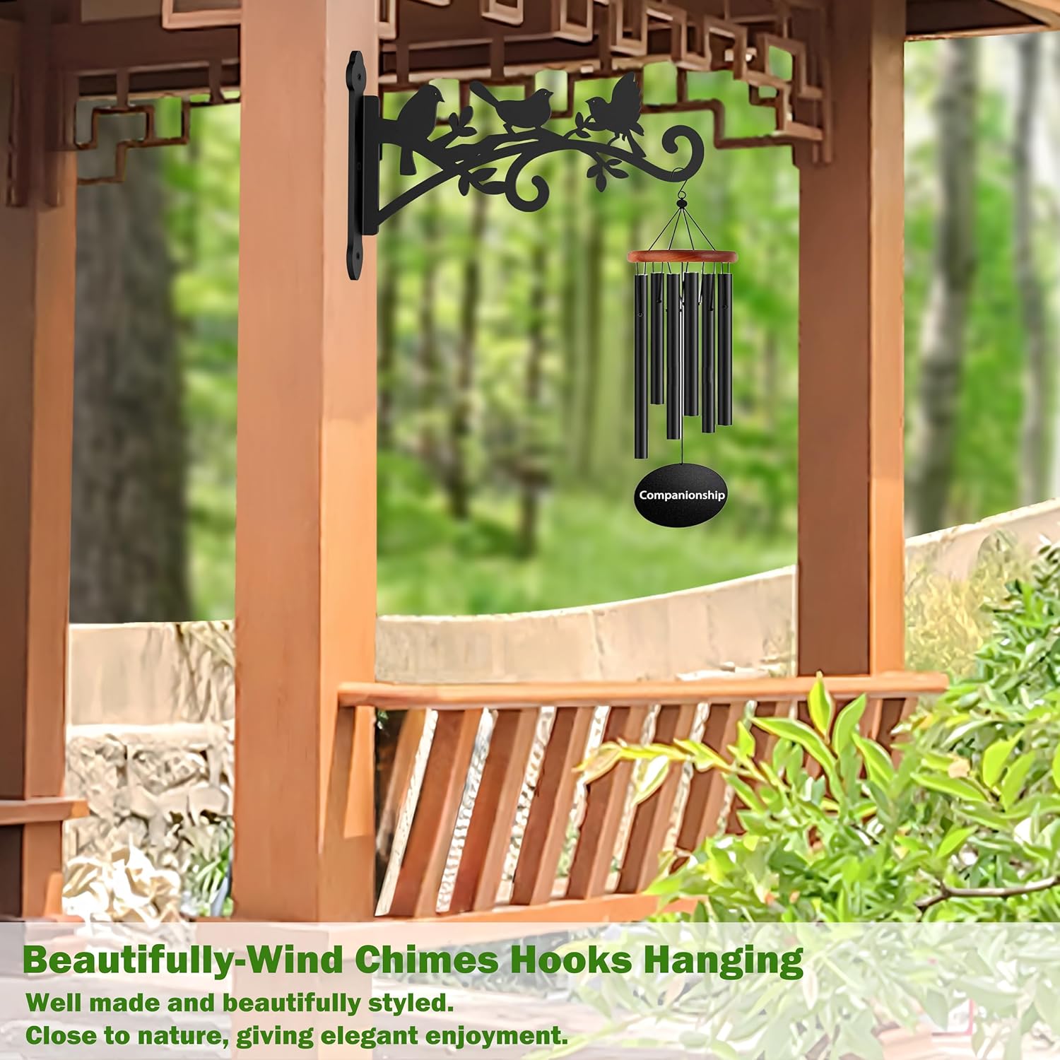 4 Pack Plant Hanger Hook,Outdoor & Indoor Hanging Basket Hooks,9in Metal Plant Wall Hanger,Plant Bracket Hook for Hanging Plants,Bird Feeder,Lantern