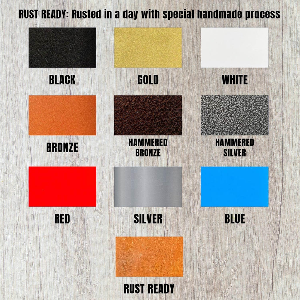 Personalized Metal Name Sign, Custom Monogram Wall Decor, Family Name Sign, Various Sizes & Colors, Steel, 12 inches