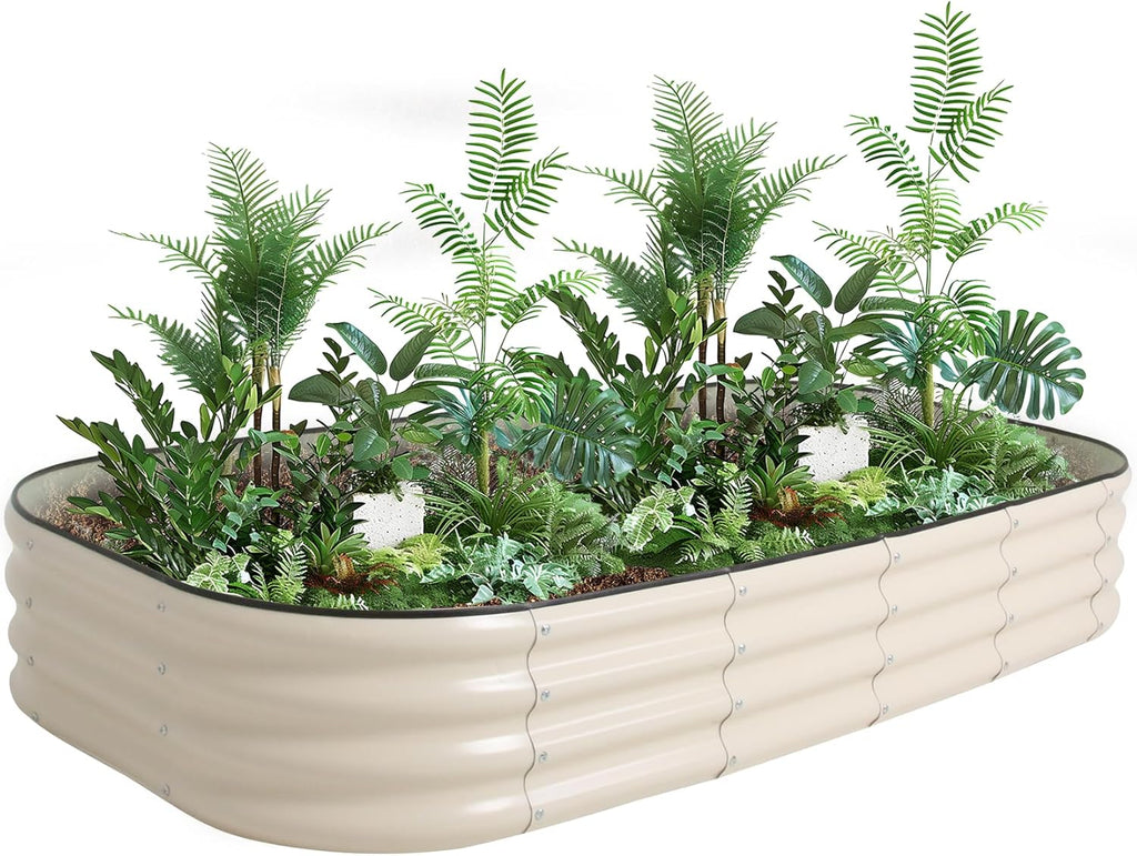 Galvanized Raised Garden Bed Kit Outdoor Metal Garden Planter Box for Backyard Gardening, Planting Vegetables, and Patio (70.8"x35.4"x11.8")