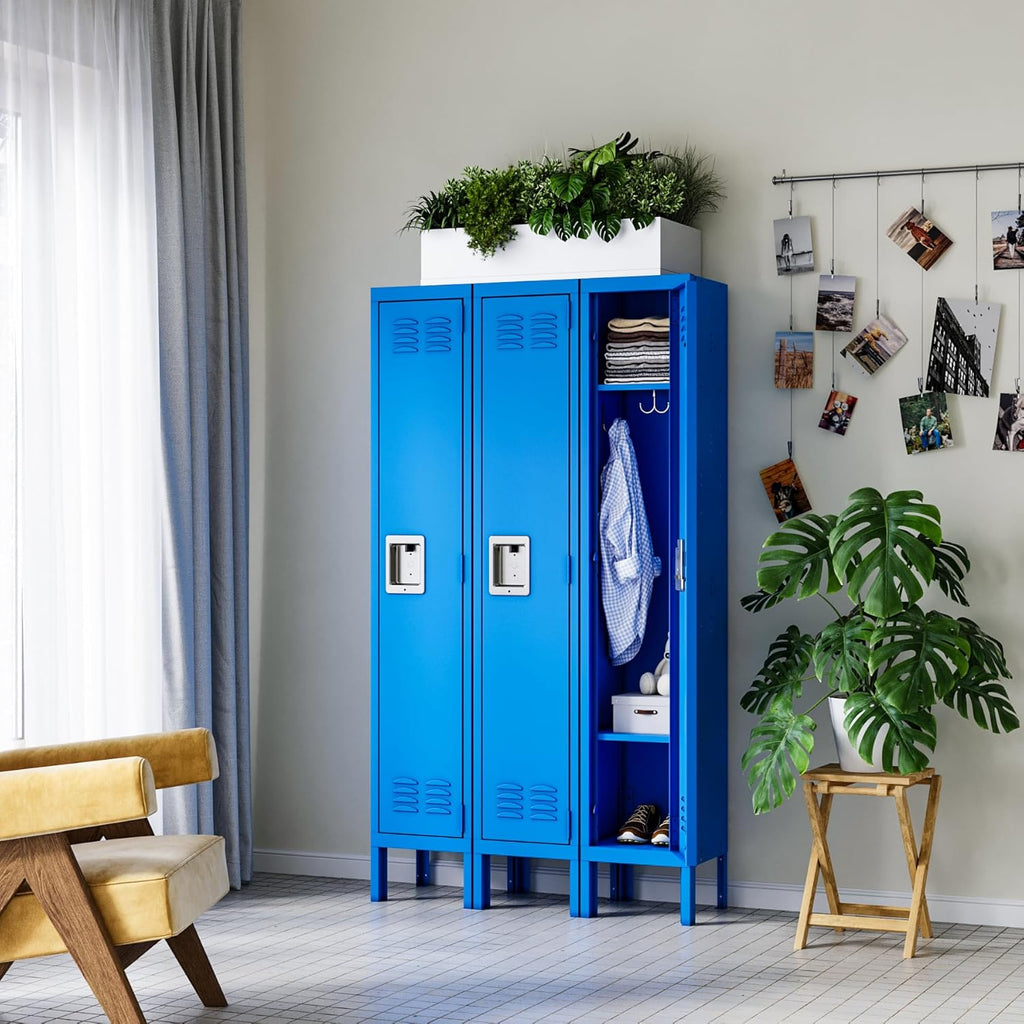 Letaya Lockers for Employees-Metal Storage Locker with Lock Door Steel Cabinet for School,Gym,Office,Staff (1 Door)